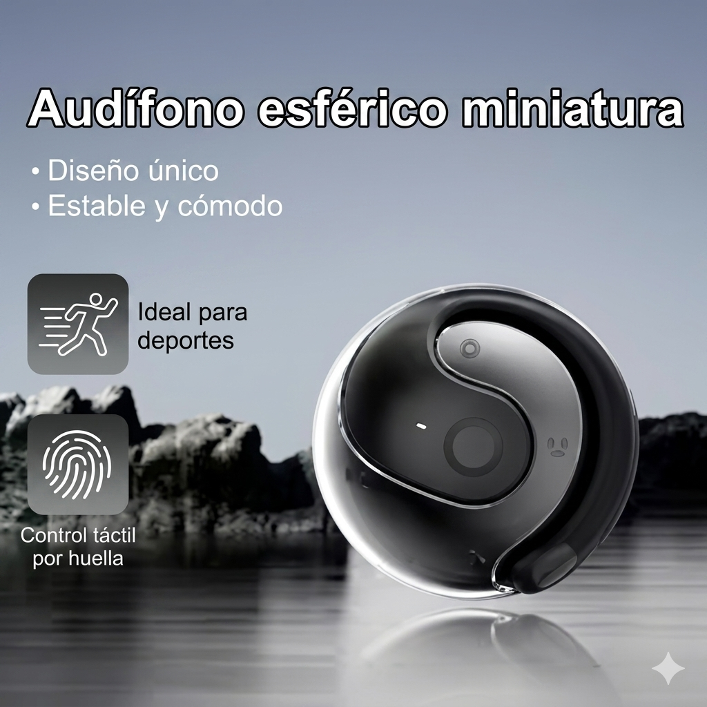 Audífonos vía Bluetooth.