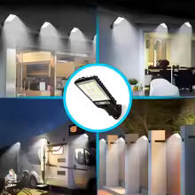 Lámpara recargable con energía solar y sensor de calor humano.