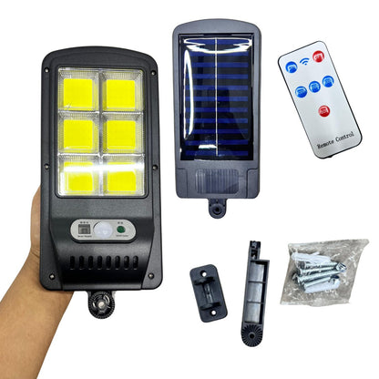 Lámpara recargable con energía solar y sensor de calor humano.