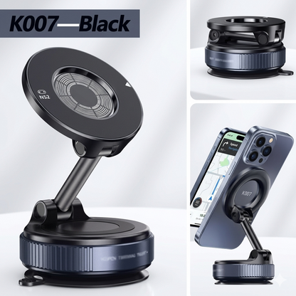Soporte magnético para celular con brazo articulado.