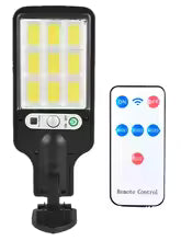 Lámpara recargable con energía solar y sensor de calor humano.